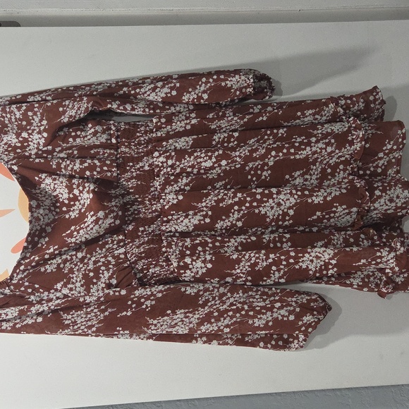 Altar'd State White Floral Long Sleeve Dress USED ONCE - Picture 10 of 10